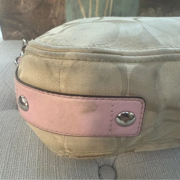 Coach Bag, Beige and Pink, F14708 - Picture 8 of 16